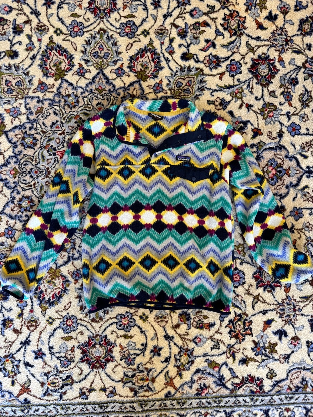 Vintage Patagonia Synchilla Snap-T Aztec Fleece Pullover Size L